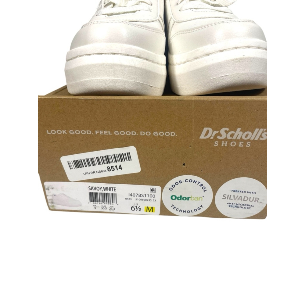 Size 6.5 Dr. Scholl's Savoy White Low Top Casual Lace up sneakers *NO INSERTS** - Picture 4 of 8